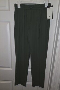 NWT Tilley Wanderer Pull On Travel Pants Green Elastic Waist Drawstring Size: XS